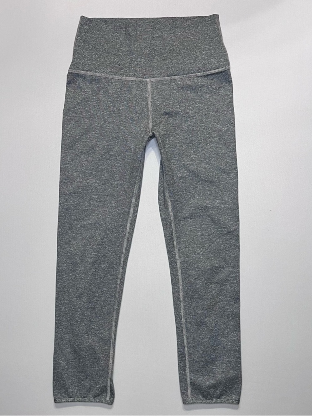 aerie Heather Grey High-Waist Capri Leggings with Ankle Keyhole - Picture 3 of 6